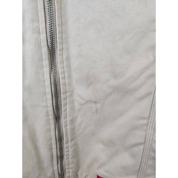 NWT Vtg Y2K Dickies Men Tan Sherpa Lined Canvas Work Jacket Insulated Full Zip L - Picture 6 of 12